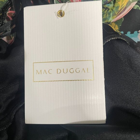 Mac Duggal Floral Midi Dress Size 6 Romantic Coquette Garden Party Soft Girl - Picture 8 of 14